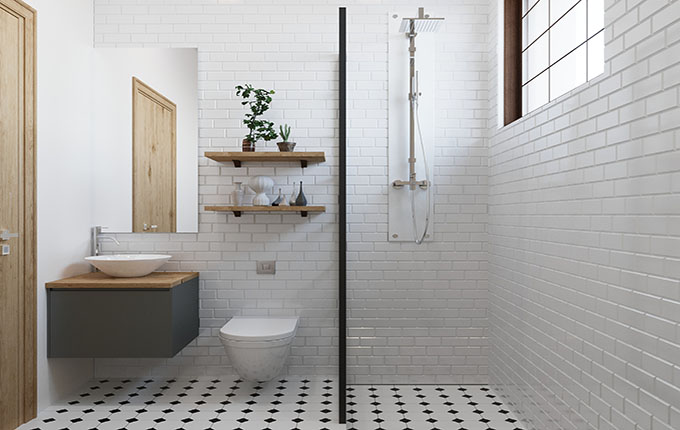 Image of Bathroom and Showerheads