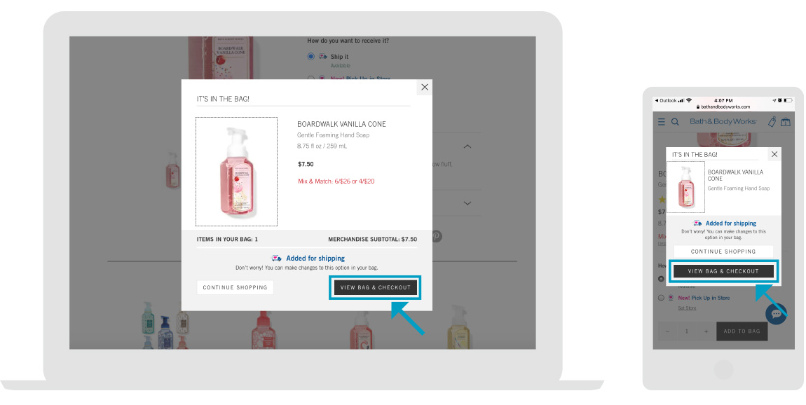 Bath & Body Works - Webpage screenshot - Step 2