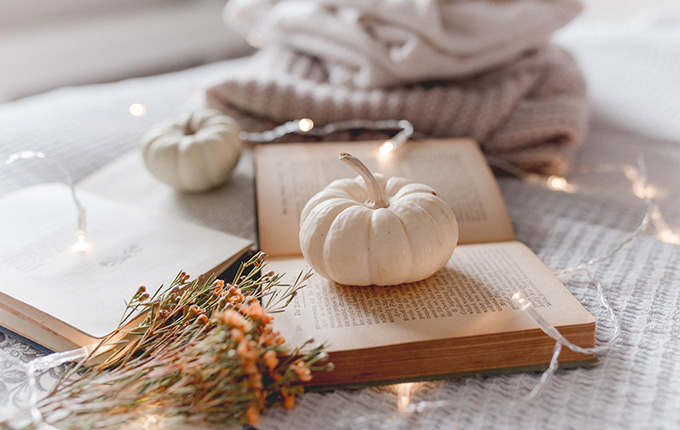 Pumpkin & Book Decor