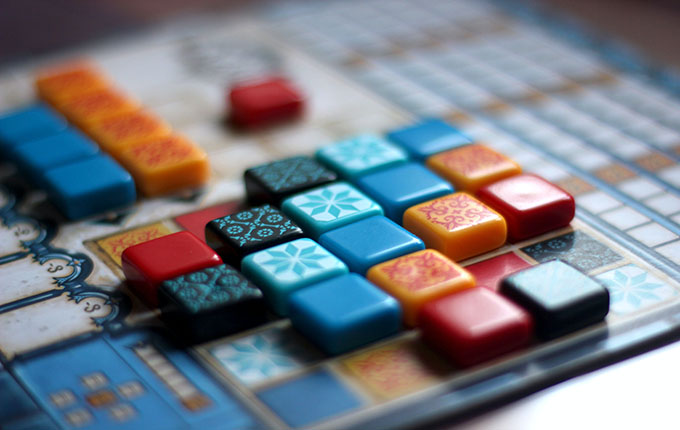 Azul-Brettspiel-Setup