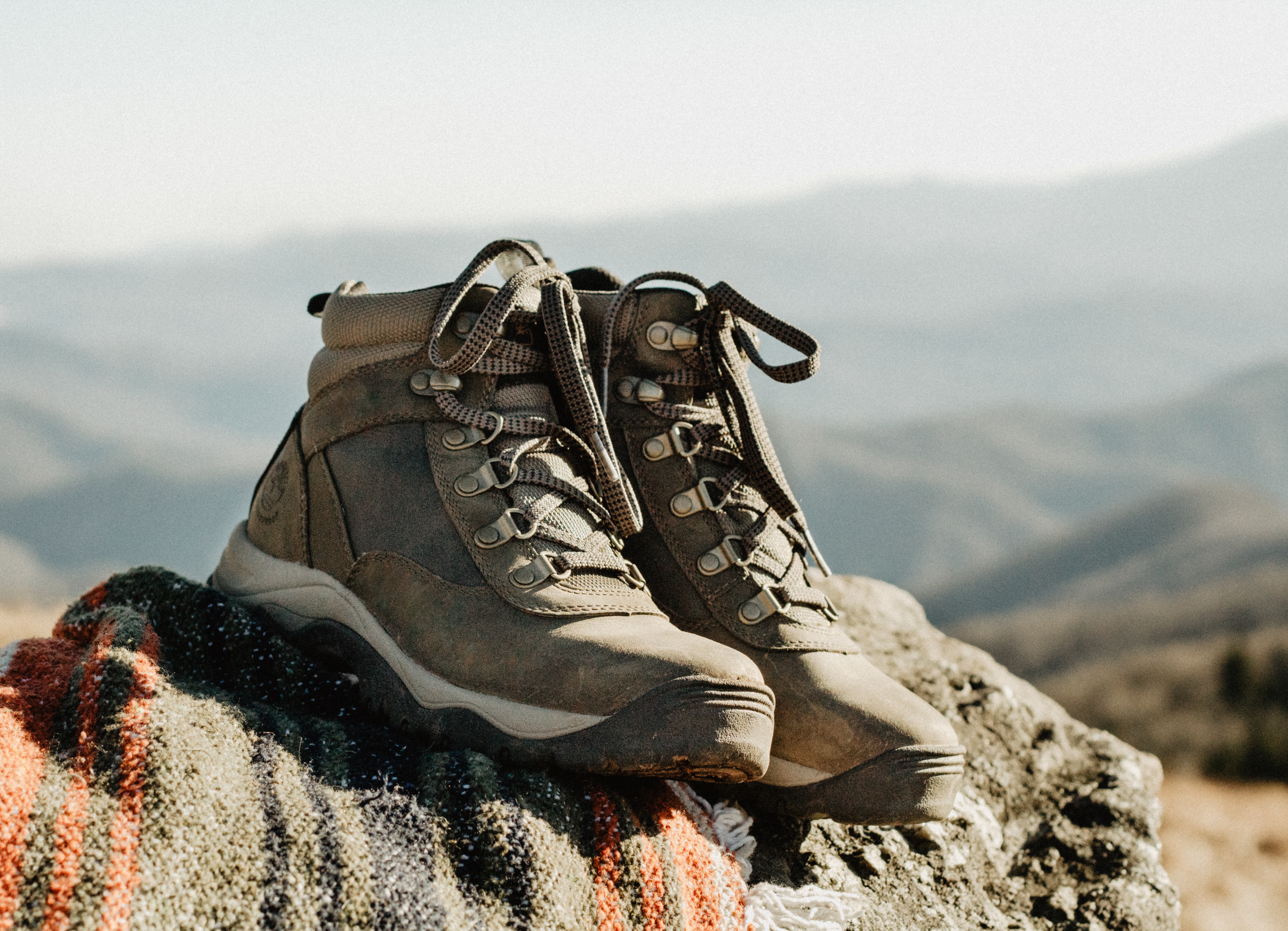 Hiking Boots on a rock
