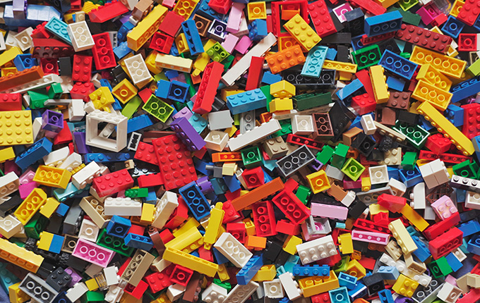 Schachtel von Legos
