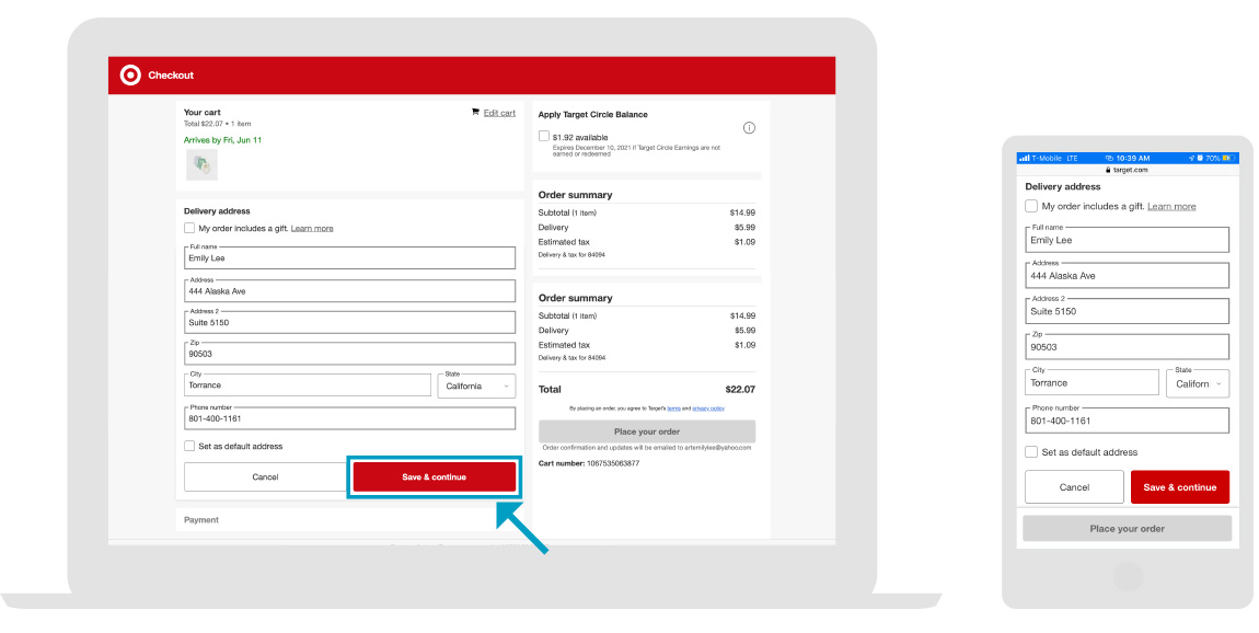 Target Webseite - Schritt 3