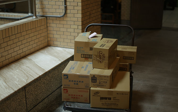 Boxes on a cart