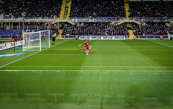 Goal Keeper on the pitch