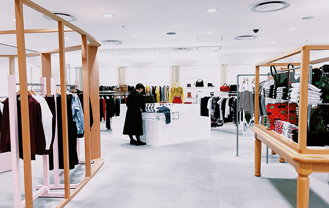 Woman shopping for clothes