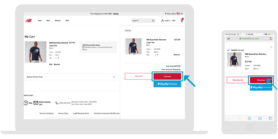 New Balance - Store Page - Step 2