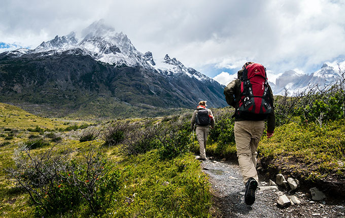 Hikers on a Trail