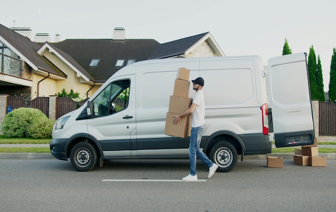 Someone delivering a package