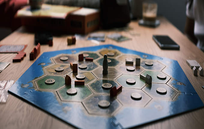 Settlers of Catan game setup