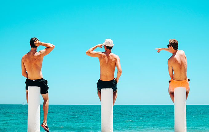 Men at the Beach