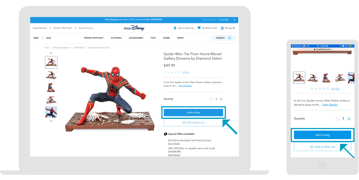 Página da Web da Disney - Etapa 1