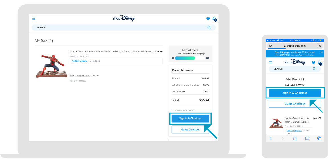 Página da Web da Disney - Etapa 2