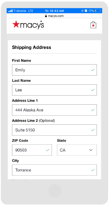 Macys - Stores Page - Step 3 - Mobile
