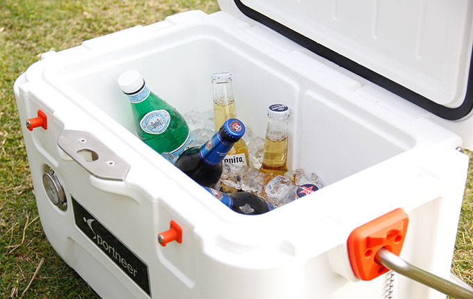 Open Cooler with Drinks
