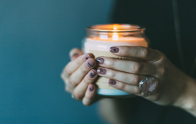 Scented Candle Burning